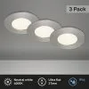 BRILONER LED Inbouwspot Set 7113 Ø 85 Mm Nikkel Mat, 3 Stuks