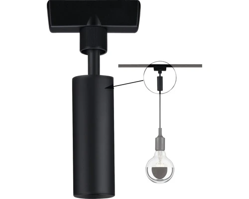 PAULMANN URail Universele Hanglamp Adapter Zwart Mat 2 PAULMANN URail Universele Hanglamp Adapter Zwart Mat - Afbeelding 2