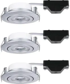 PAULMANN LED Inbouwspot Set Ø 82 Mm 3-traps Dimbaar Chroom Mat, 3 Stuks -Binnenverlichting Verkoopwinkel DV 8 10272510 05 4c DE 20230321074755