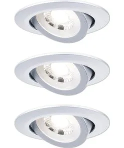 PAULMANN LED Inbouwspot Set Ø 82 Mm 3-traps Dimbaar Chroom Mat, 3 Stuks -Binnenverlichting Verkoopwinkel DV 8 10272510 06 4c DE 20230321074755