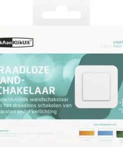 KLIKAANKLIKUIT® Draadloze Enkelvoudige/dubbele Wandschakelaar AWST-9000 Wit -Binnenverlichting Verkoopwinkel DV 8 10273886 06 4c NL 20200318051756