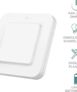 KLIKAANKLIKUIT® Draadloze Enkelvoudige/dubbele Wandschakelaar AWST-9000 Wit -Binnenverlichting Verkoopwinkel DV 8 10273886 07 4c NL 20200318051756