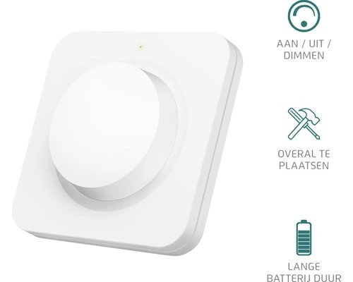 KLIKAANKLIKUIT® Draadloze Draaiknop Voor Dimmers AWRT-1000 2 KLIKAANKLIKUIT® Draadloze Draaiknop Voor Dimmers AWRT-1000 - Afbeelding 2
