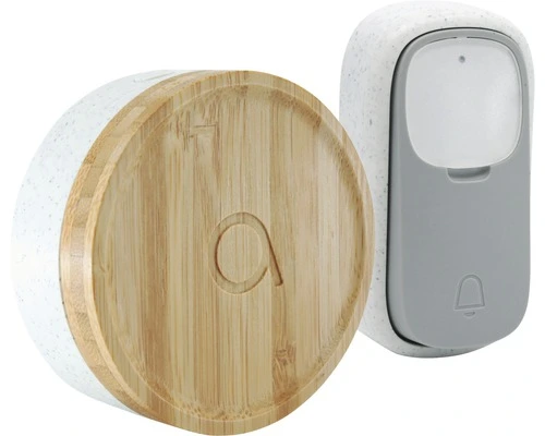 AVIDSEN Draadloze Plug-in Deurbelset 102498 Bamboe 1 AVIDSEN Draadloze Plug-in Deurbelset 102498 Bamboe