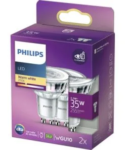 PHILIPS LED Lamp GU10/3,5W Reflectorvorm Warmwit, 2 Stuks -Binnenverlichting Verkoopwinkel DV 8 10299941 03 4c DE 20200629194751