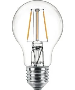 PHILIPS LED Lamp E27/4,3W A60 Warmwit Helder