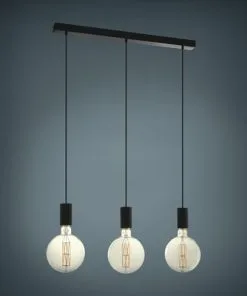 EGLO Hanglamp Pozueta 3-lichts Zwart