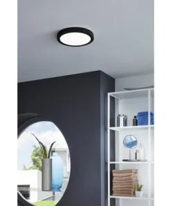 EGLO LED Plafonniere Fueva-1 Ø 30 Cm IP44 Zwart