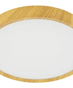 EGLO LED Plafonniere Musurita Ø 34 Cm Houtlook