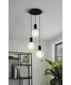 EGLO Hanglamp Pozueta Rond 3-lichts Zwart