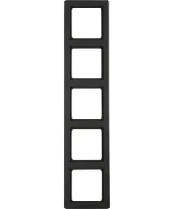 BERKER Q1 Afdekraam 5-voudig Antraciet