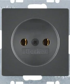 BERKER Q1 Inbouw Wandcontactdoos 1-voudig Antraciet