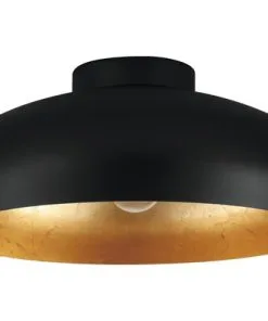 EGLO Plafondlamp Mogano Ø 40 Cm Zwart-goud