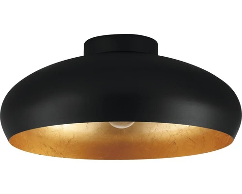 EGLO Plafondlamp Mogano Ø 40 Cm Zwart-goud 1 EGLO Plafondlamp Mogano Ø 40 Cm Zwart-goud