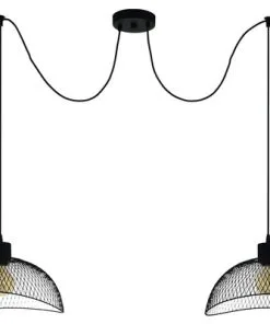 EGLO Hanglamp Pompeya 2-lichts Zwart