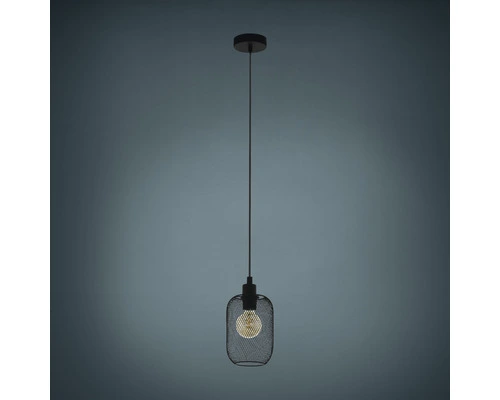EGLO Hanglamp Wrington Ø 15 Cm Zwart 1 EGLO Hanglamp Wrington Ø 15 Cm Zwart