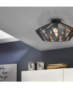 EGLO Plafondlamp Carlton-6 Ø 47 Cm Zwart-koper