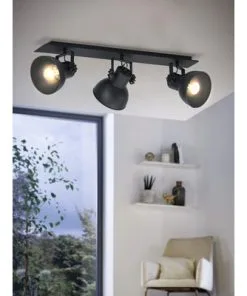 EGLO Opbouwspot Barnstaple 1 3-lichts Zwart