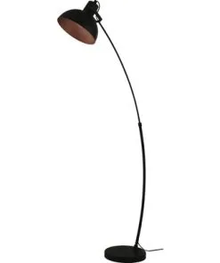 EGLO Vloerlamp Jaafra Zwart/koper