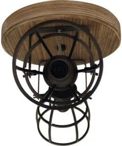 CHERICONI Plafondspot Aperto 2-lichts Zwart/hout -Binnenverlichting Verkoopwinkel DV 8 10326964 06 4c NL 20201224201017