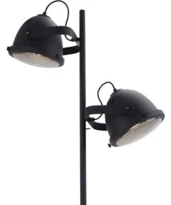 CHERICONI Vloerlamp Nero 2-lichts Zwart/glas -Binnenverlichting Verkoopwinkel DV 8 10326969 07 4c NL 20201224202035