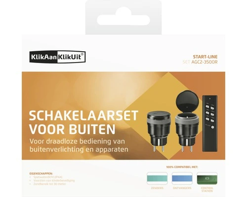 KLIKAANKLIKUIT® Schakelaarset Voor Buiten AGC2-3500R 6 KLIKAANKLIKUIT® Schakelaarset Voor Buiten AGC2-3500R - Afbeelding 6