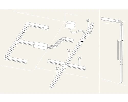 PAULMANN URail Basisset 2x100 Cm Chroom Mat 2 PAULMANN URail Basisset 2x100 Cm Chroom Mat - Afbeelding 2