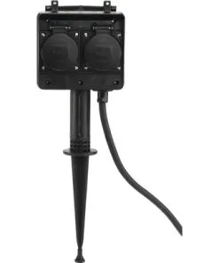 Tuincontactdoos 4-voudig Op Grondpen IP44