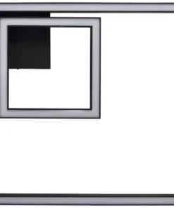 BRILLIANT LED Plafondlamp Quon 2-lichts 40x40 Cm Zwart -Binnenverlichting Verkoopwinkel DV 8 10357059 05 4c CZ 20210713124752