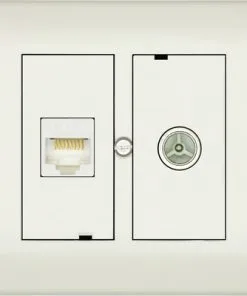 TECHNETIX Wandcontactdoos Coax/RJ45 Wit