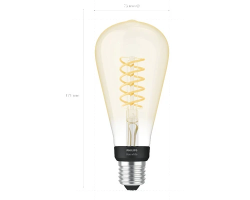 PHILIPS Hue White LED Filament Lamp E27/7W ST72 9 PHILIPS Hue White LED Filament Lamp E27/7W ST72 - Afbeelding 9