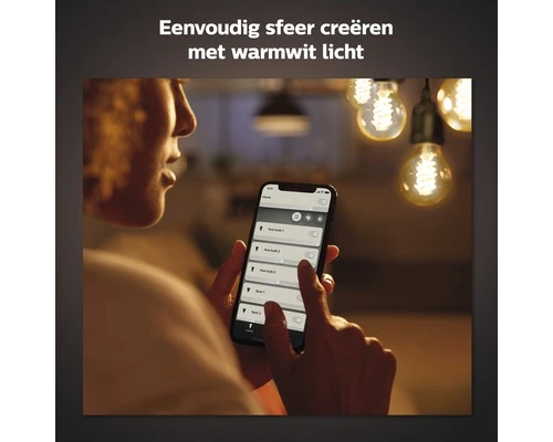 PHILIPS Hue White LED Filament Lamp E27/7W G125 6 PHILIPS Hue White LED Filament Lamp E27/7W G125 - Afbeelding 6