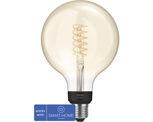 PHILIPS Hue White LED Filament Lamp E27/7W G125 1 PHILIPS Hue White LED Filament Lamp E27/7W G125