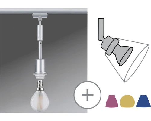 PAULMANN URail DecoSystems Pendel E14 Chroom Mat (excl. Lichtbron) 3 PAULMANN URail DecoSystems Pendel E14 Chroom Mat (excl. Lichtbron) - Afbeelding 3