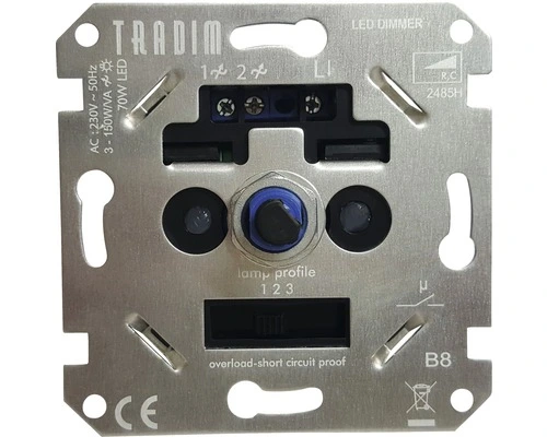 TRADIM Inbouw LED Dimmer 2485H 3-100 W (R,C) 1 TRADIM Inbouw LED Dimmer 2485H 3-100 W (R,C)