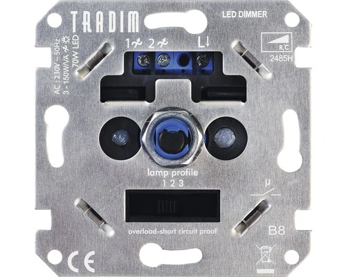 TRADIM Inbouw LED Dimmer 2485H 3-100 W (R,C) 2 TRADIM Inbouw LED Dimmer 2485H 3-100 W (R,C) - Afbeelding 2