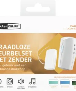 KLIKAANKLIKUIT® Plug-in Draadloze Deurbelset Met Zender ACDB-8000BC Wit 7 KLIKAANKLIKUIT® Plug-in Draadloze Deurbelset Met Zender ACDB-8000BC Wit -Binnenverlichting Verkoopwinkel DV 8 10403044 04 4c NL 20210221214657