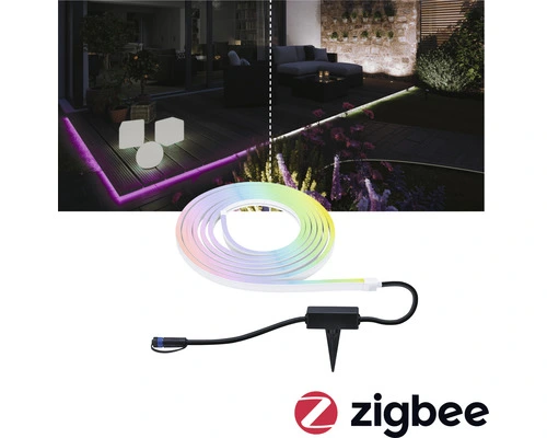 PAULMANN Plug & Shine ZigBee Outdoor LED-strip RGB+CCT IP67 24V, 5 Meter 10 PAULMANN Plug & Shine ZigBee Outdoor LED-strip RGB+CCT IP67 24V, 5 Meter - Afbeelding 10