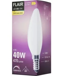 FLAIR LED Lamp E14/4W C35 Warmwit Mat -Binnenverlichting Verkoopwinkel DV 8 10437230 05 4c DE 20220401114753