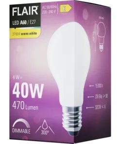 FLAIR LED Lamp E27/4W A60 Warmwit Mat -Binnenverlichting Verkoopwinkel DV 8 10437233 05 4c DE 20220401121758