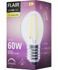 FLAIR LED Lamp E27/5,5W G45 Warmwit Helder -Binnenverlichting Verkoopwinkel DV 8 10437395 05 4c DE 20220401124750