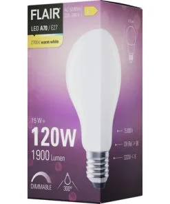 FLAIR LED Lamp E27/15W A70 Warmwit Mat -Binnenverlichting Verkoopwinkel DV 8 10437624 05 4c DE 20220401124650