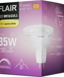 FLAIR LED Lamp GU5.3/3W MR16 Warmwit -Binnenverlichting Verkoopwinkel DV 8 10437674 03 4c DE 20220329071754