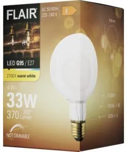 FLAIR LED Lamp E27/4,0W G95 Warmwit Mat -Binnenverlichting Verkoopwinkel DV 8 10443690 04 4c DE 20220329071654
