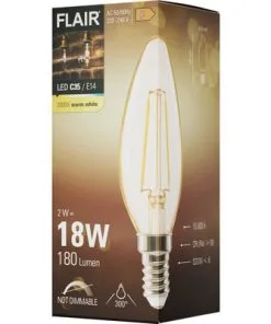 FLAIR LED Filament Lamp E14/2W C35 Amber -Binnenverlichting Verkoopwinkel DV 8 10445492 05 4c DE 20220401164758