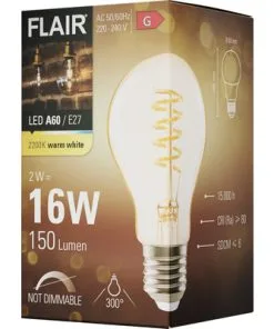 FLAIR LED Lamp E27/2W A60 Spiraal Warmwit Amber -Binnenverlichting Verkoopwinkel DV 8 10445494 05 4c DE 20220401171654