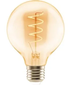 FLAIR LED Lamp E27/4W G80 Spiraal Warmwit Amber