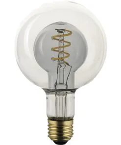 FLAIR LED Lamp E27/4W G95 Warmwit Helder/rookglas