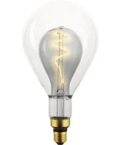 FLAIR LED Lamp E27/4W PS150 Warmwit Helder/rookglas