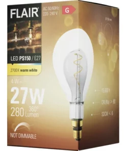 FLAIR LED Lamp E27/4W PS150 Warmwit Helder/rookglas -Binnenverlichting Verkoopwinkel DV 8 10445654 04 4c DE 20220329051654